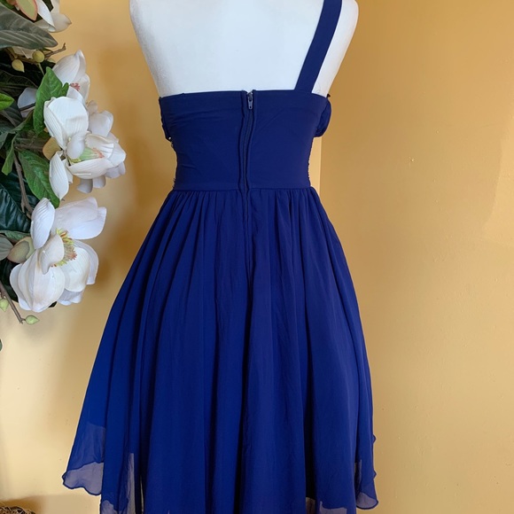 City Studio, One shoulder blue, size 1 Dress. - Picture 2 of 12